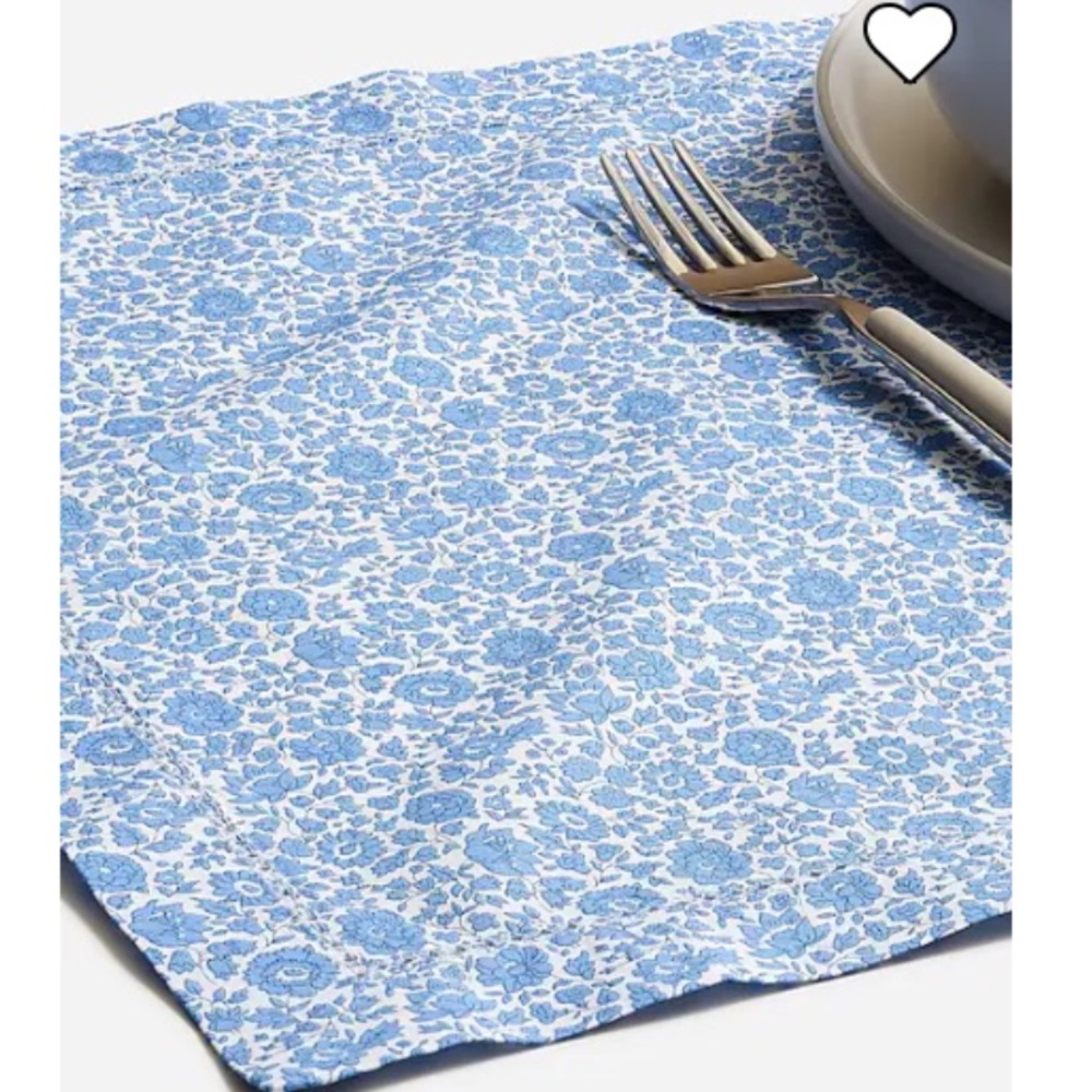 J.CREW Liberty London Print Set of Four Placemats Limited Edition New With Tag